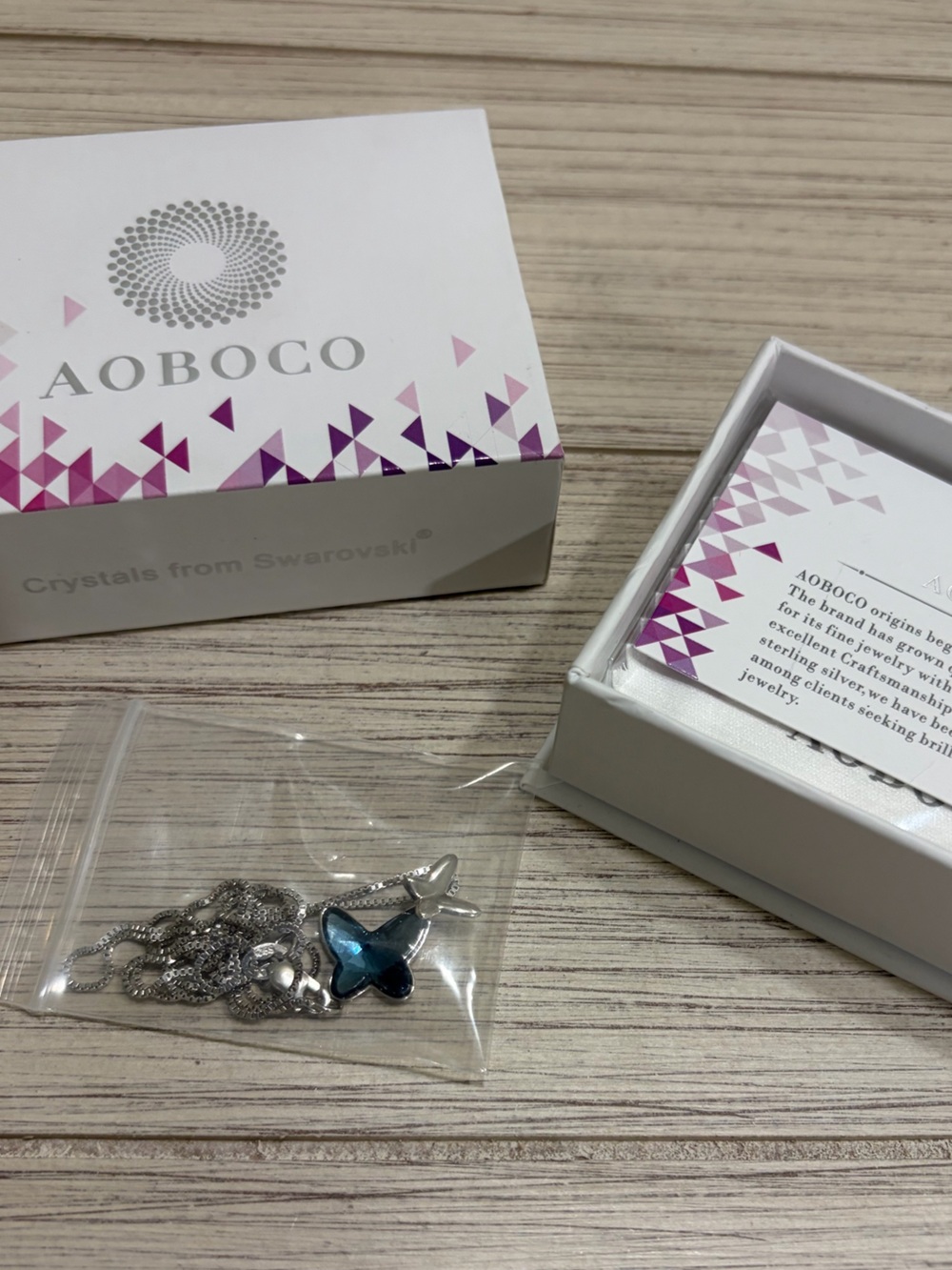Sterling Silver Chasing Butterfly Pendant Necklace with Swarovski Crystals